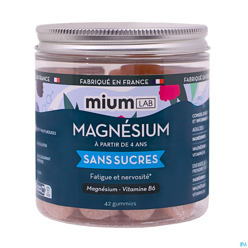 Miumlab magnesium gommes s/sucre 42