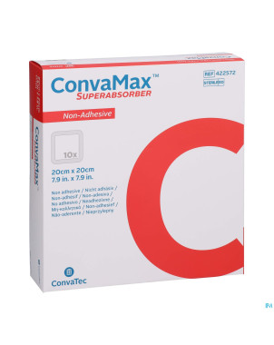Convamax superabsorber n/adhesif 20cmx20cm 10