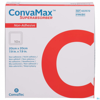 Convamax superabsorber n/adhesif 20cmx20cm 10
