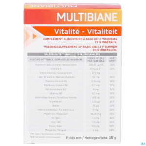 Multibiane vitalite v-caps 30