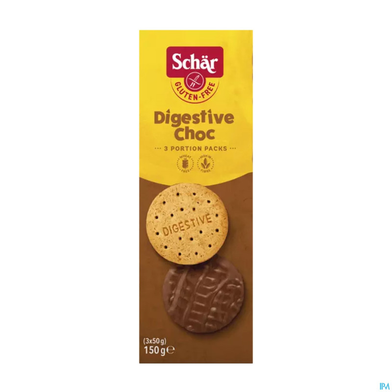 Schar digestive choc s/gluten    150g 6549 revogan