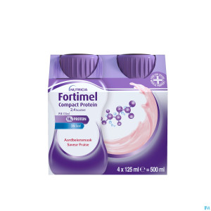 Fortimel compact protein 2.4kcal fraise 4x125ml