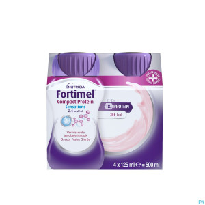 Fortimel compact protein fraise givree 4x125ml