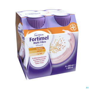 Fortimel multifiber 1.5kcal fraise 4x200ml