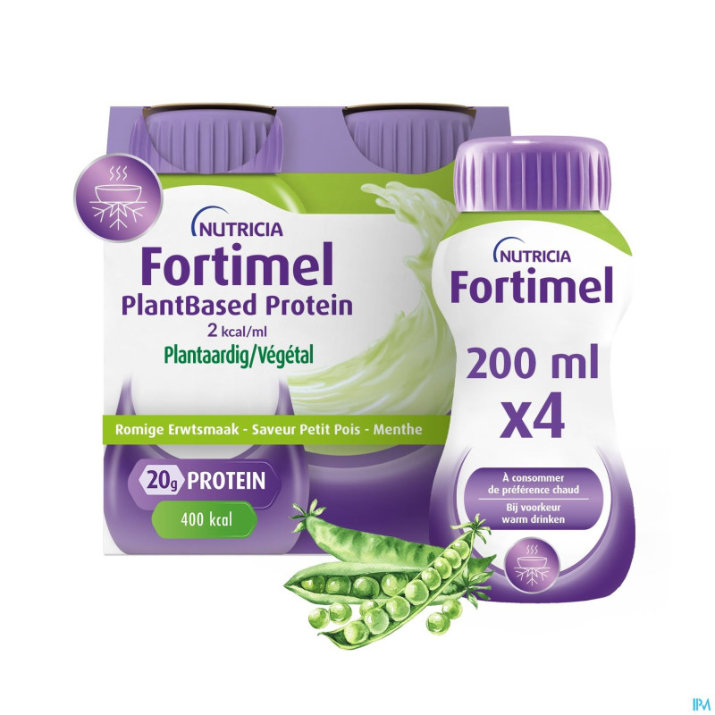 Fortimel plantbased protein pet.pois-menthe4x200ml