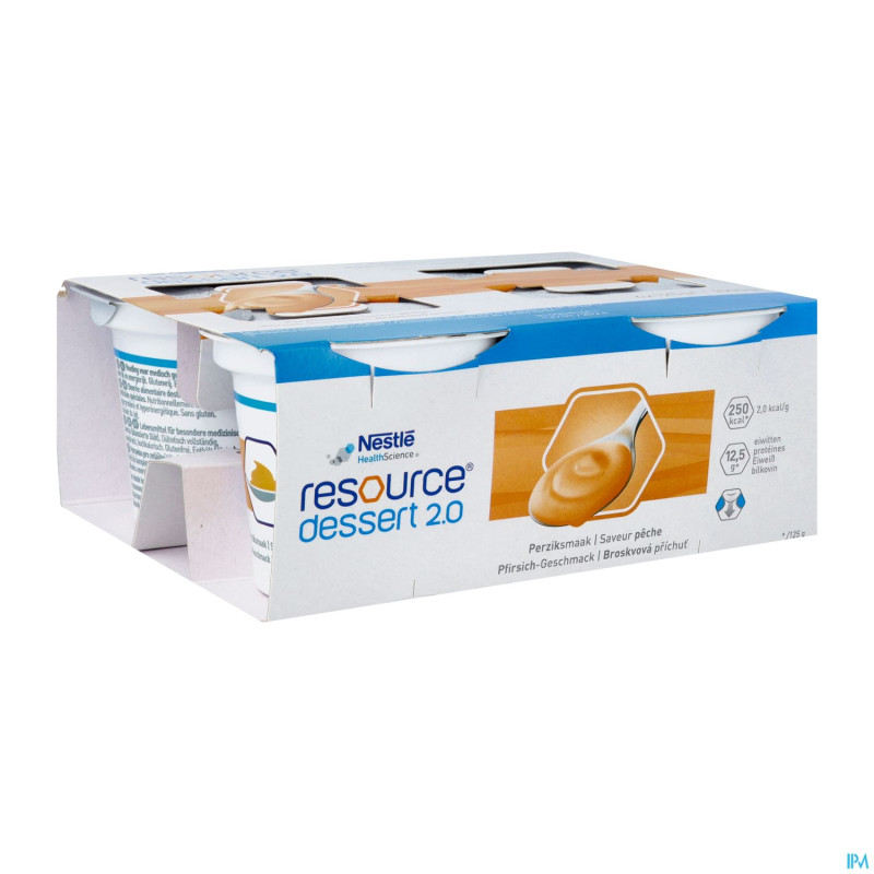 Resource dessert 2.0 peche   4x125g