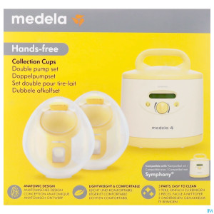 Medela handsfr.set doub.collect.tire lait symph.m