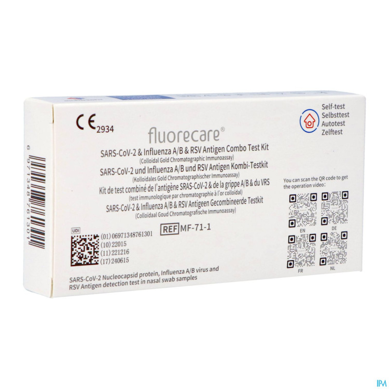 Fluorecare combi cov-grippe a/b-vrs autotest osms
