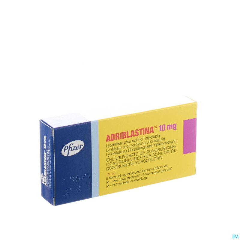 Adriblastina fl inj 5 x 10mg + solv