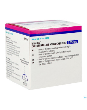 Minims cyclopentolate 0,5% 20x0,5ml