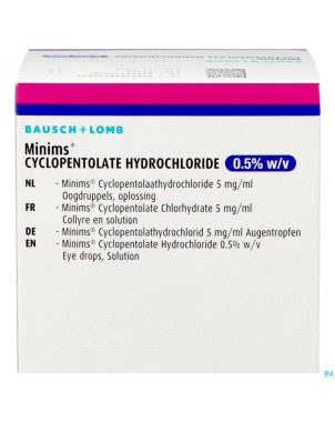 Minims cyclopentolate 0,5% 20x0,5ml