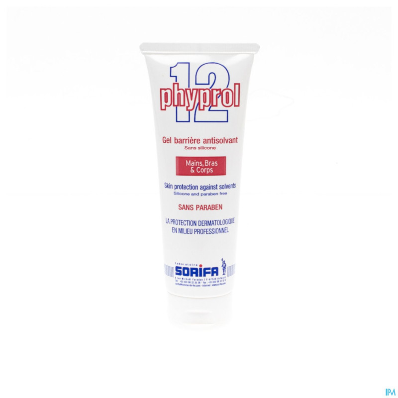 Phyprol 12 cr mains prot.contre solvant tube 125ml