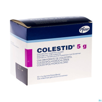 Colestid pulv 50 x 5 g