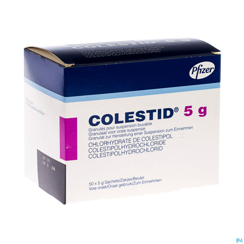 Colestid pulv 50 x 5 g
