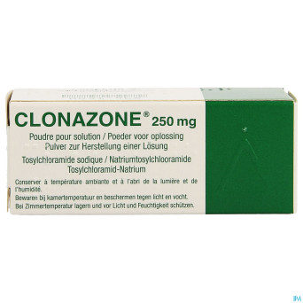 Clonazone 250mg pdr pour solution tube 20g