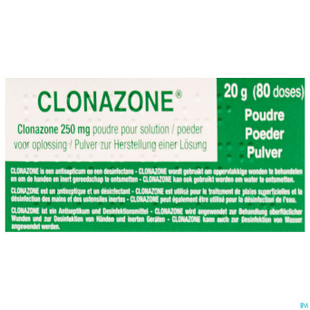 Clonazone 250mg pdr pour solution tube 20g