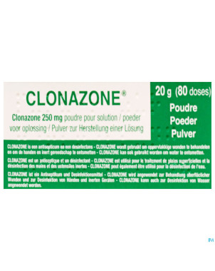 Clonazone 250mg pdr pour solution tube 20g