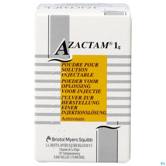 Azactam fl inj 1 x 1 g