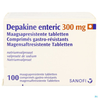 Depakine drag  enteric  100 x 300mg