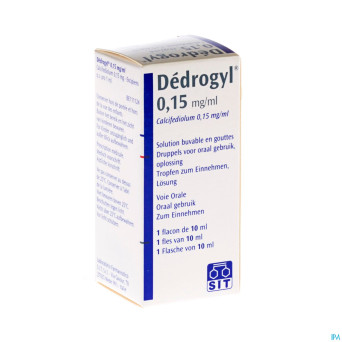 Dedrogyl gutt or 1 x 10ml 0,15mg/ml