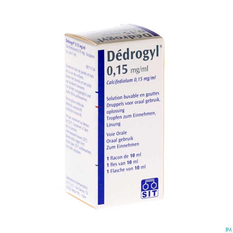 Dedrogyl gutt or 1 x 10ml 0,15mg/ml