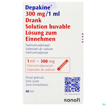 Depakine sol buv 1x60ml  300mg/1ml