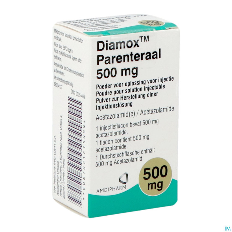 Diamox parenteral pdr sol inj fl inj 1 x 500mg