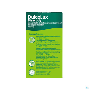 Dulcolax bisacodyl drag  40x 5mg