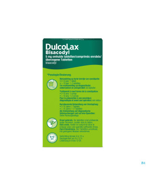 Dulcolax bisacodyl drag  40x 5mg