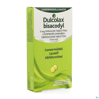 Dulcolax bisacodyl drag  40x 5mg