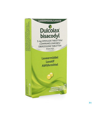 Dulcolax bisacodyl drag  40x 5mg