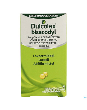 Dulcolax bisacodyl drag  40x 5mg
