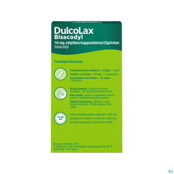 Dulcolax bisadocyl supp  10 x 10 mg