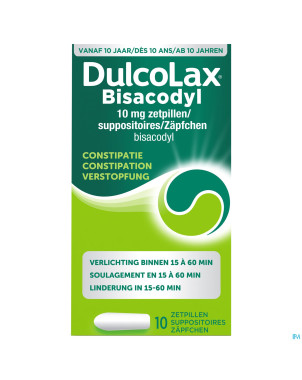 Dulcolax bisadocyl supp  10 x 10 mg