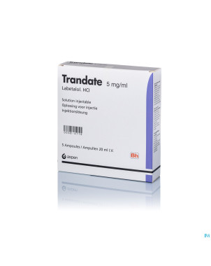 Trandate amp iv 5x100mg/20ml