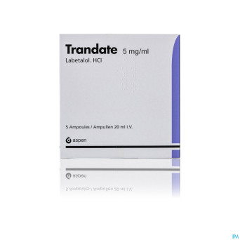 Trandate amp iv 5x100mg/20ml