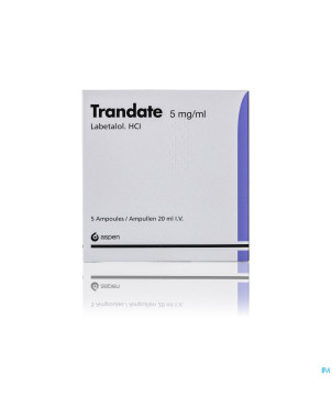 Trandate amp iv 5x100mg/20ml
