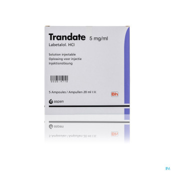 Trandate amp iv 5x100mg/20ml