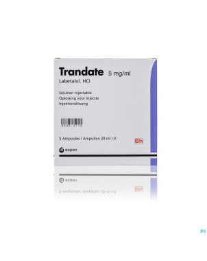 Trandate amp iv 5x100mg/20ml