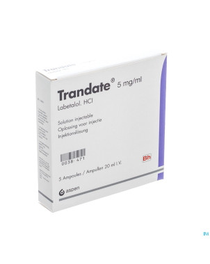 Trandate amp iv 5x100mg/20ml