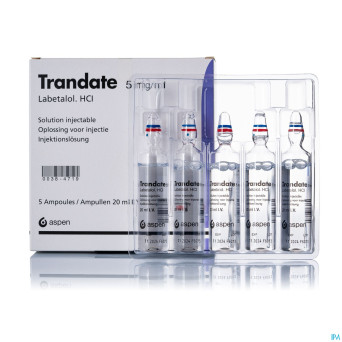 Trandate amp iv 5x100mg/20ml