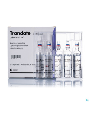 Trandate amp iv 5x100mg/20ml