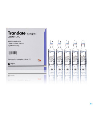 Trandate amp iv 5x100mg/20ml