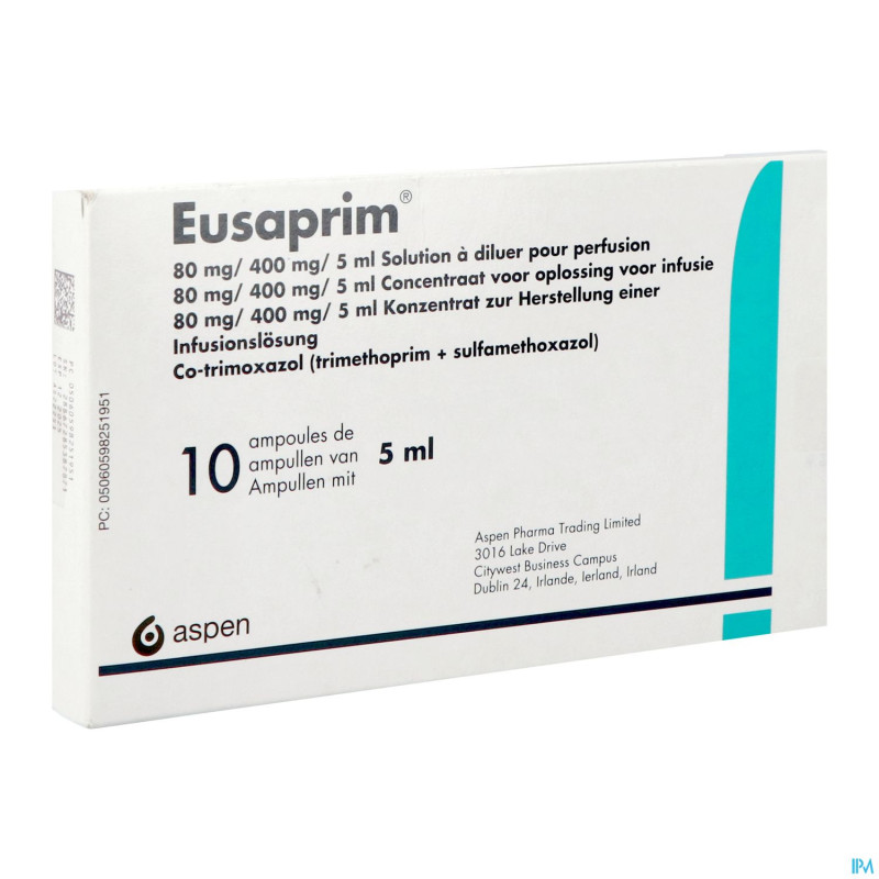 Eusaprim pro perf10x amp inj 80mg-400mg/5ml