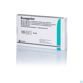 Eusaprim pro perf10x amp inj 80mg-400mg/5ml