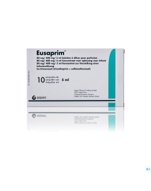 Eusaprim pro perf10x amp inj 80mg-400mg/5ml