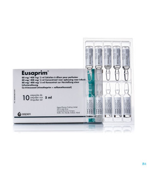 Eusaprim pro perf10x amp inj 80mg-400mg/5ml