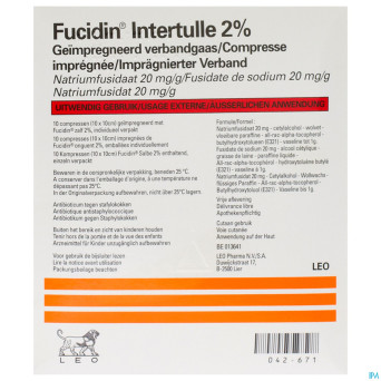 Fucidin intertulle compres 10x10cm