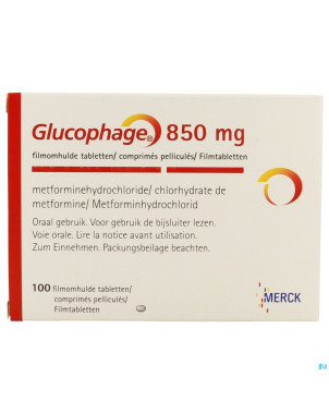 Glucophage  850 comp 100 x  850mg