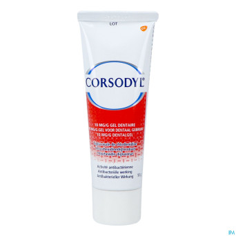 Corsodyl 10mg/g gel dentaire tube  50g